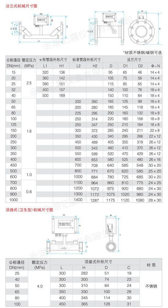 超聲波流量計尺寸圖 超聲波流量計尺寸圖